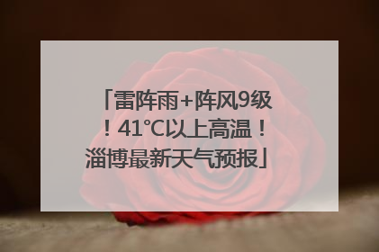 雷阵雨+阵风9级！41℃以上高温！淄博最新天气预报