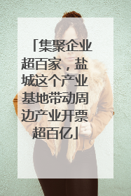 集聚企业超百家，盐城这个产业基地带动周边产业开票超百亿
