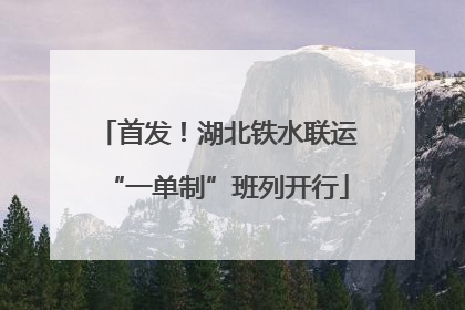 首发！湖北铁水联运“一单制”班列开行
