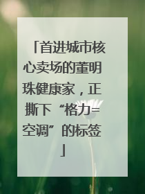 首进城市核心卖场的董明珠健康家，正撕下“格力=空调”的标签