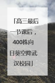 高三最后一节课后，400株向日葵空降武汉校园