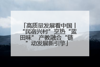 高质量发展看中国丨“民宿兴村”烹热“蓝田味” 产教融合“链”动发展新引擎