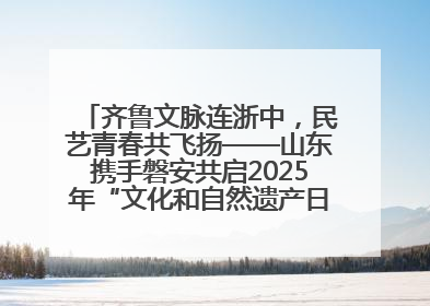 齐鲁文脉连浙中，民艺青春共飞扬——山东携手磐安共启2025年“文化和自然遗产日”系列活动
