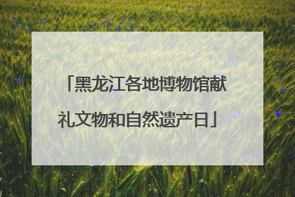 黑龙江各地博物馆献礼文物和自然遗产日