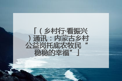 （乡村行·看振兴）通讯：内蒙古乡村公益岗托底农牧民“稳稳的幸福”