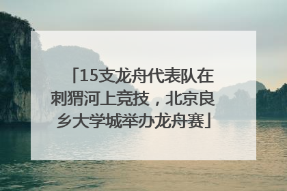 15支龙舟代表队在刺猬河上竞技，北京良乡大学城举办龙舟赛