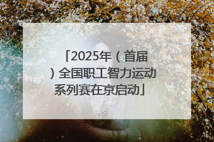 2025年（首届）全国职工智力运动系列赛在京启动