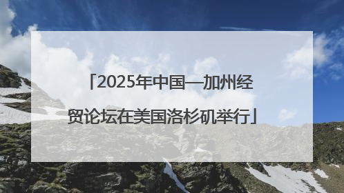 2025年中国—加州经贸论坛在美国洛杉矶举行