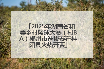 2025年湖南省和美乡村篮球大赛（村BA）郴州市选拔赛在桂阳县火热开赛
