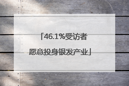 46.1%受访者愿意投身银发产业
