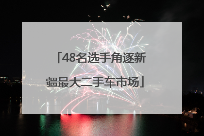 48名选手角逐新疆最大二手车市场