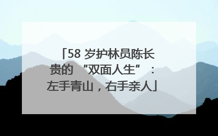 58 岁护林员陈长贵的 “双面人生”：左手青山，右手亲人