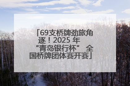 69支桥牌劲旅角逐！2025 年 “青岛银行杯” 全国桥牌团体赛开赛